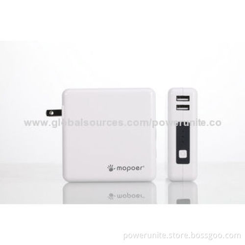 Fashionable Portable AC Charger/Power Bank with 8,200mAh Capacity